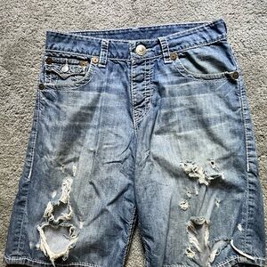 True Religion Blue Distressed Vintage Jeans Men’s Size 33